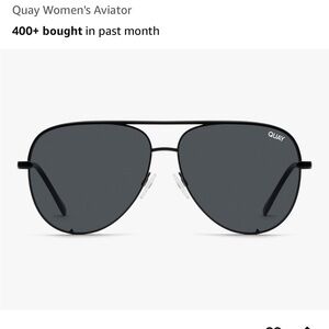 Quay Australia Unisex Aviator Sunglasses - Black